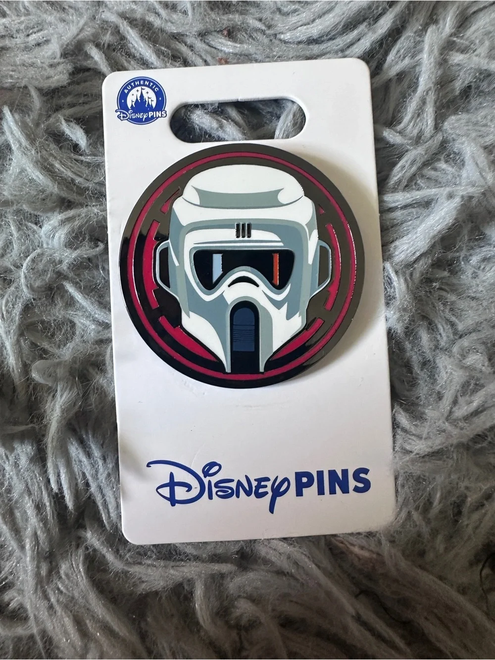 Disney Scout Trooper Pin - White, Black & Red Accents